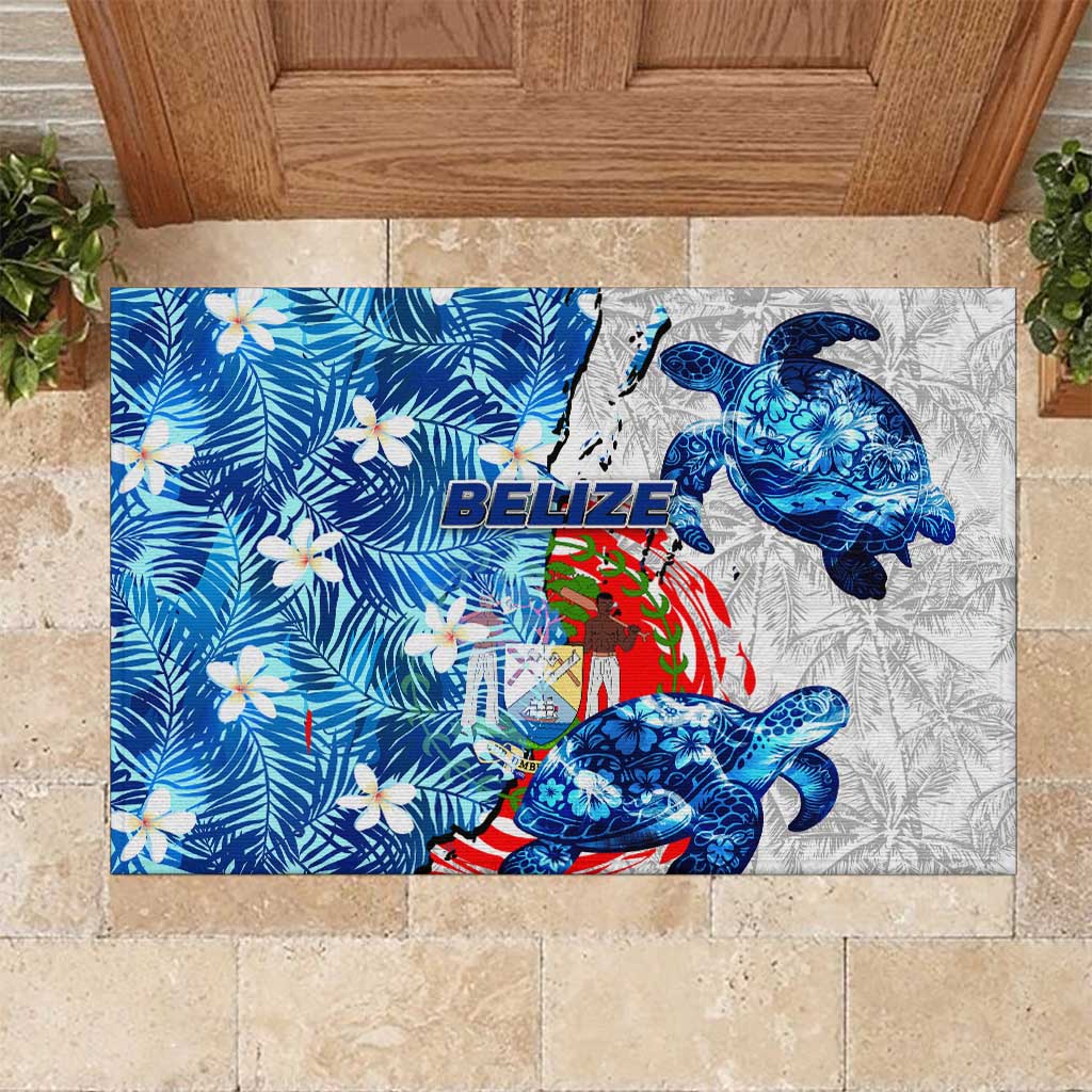 Sea Turtle Belize Rubber Doormat Ocean Soul Tropical Spirit