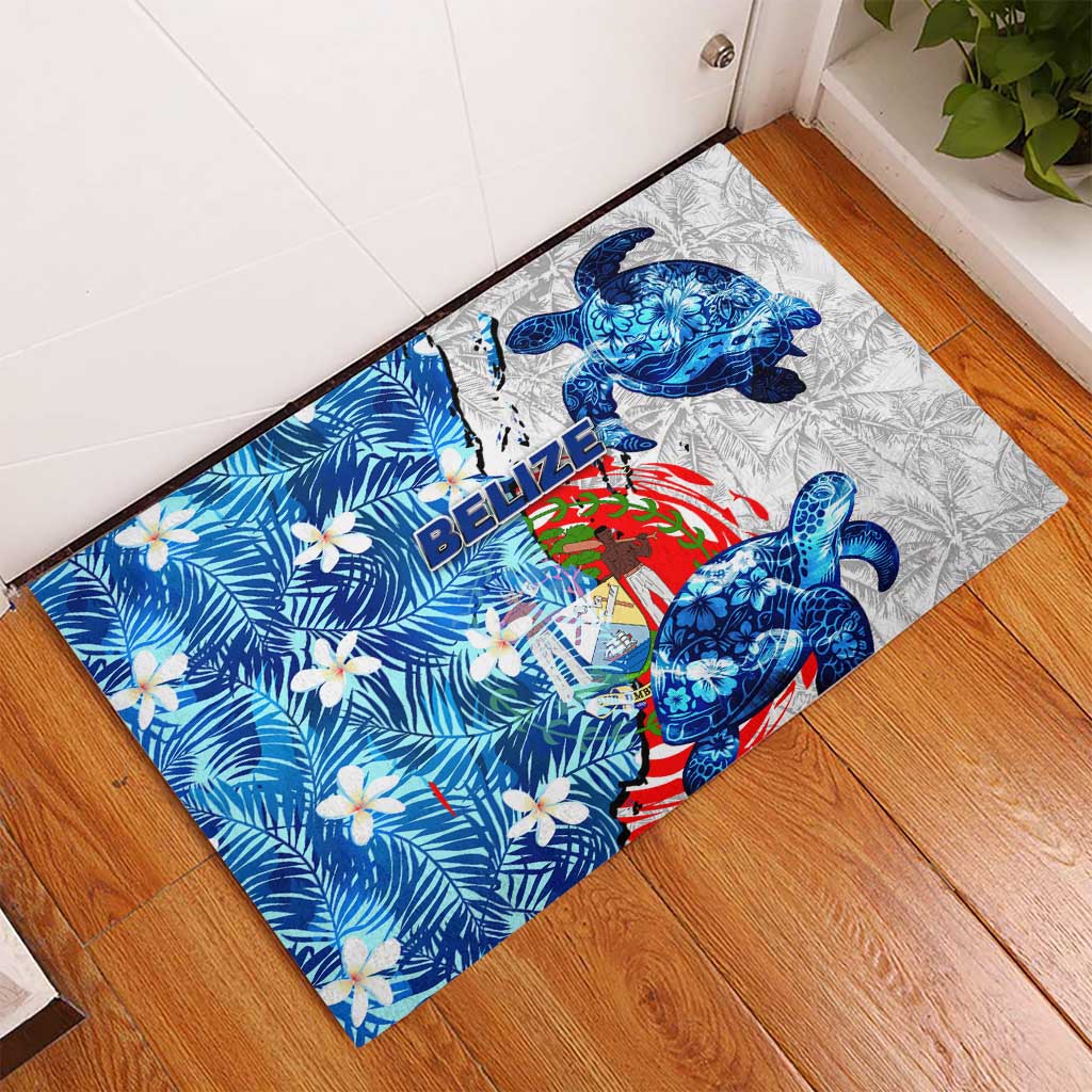 Sea Turtle Belize Rubber Doormat Ocean Soul Tropical Spirit