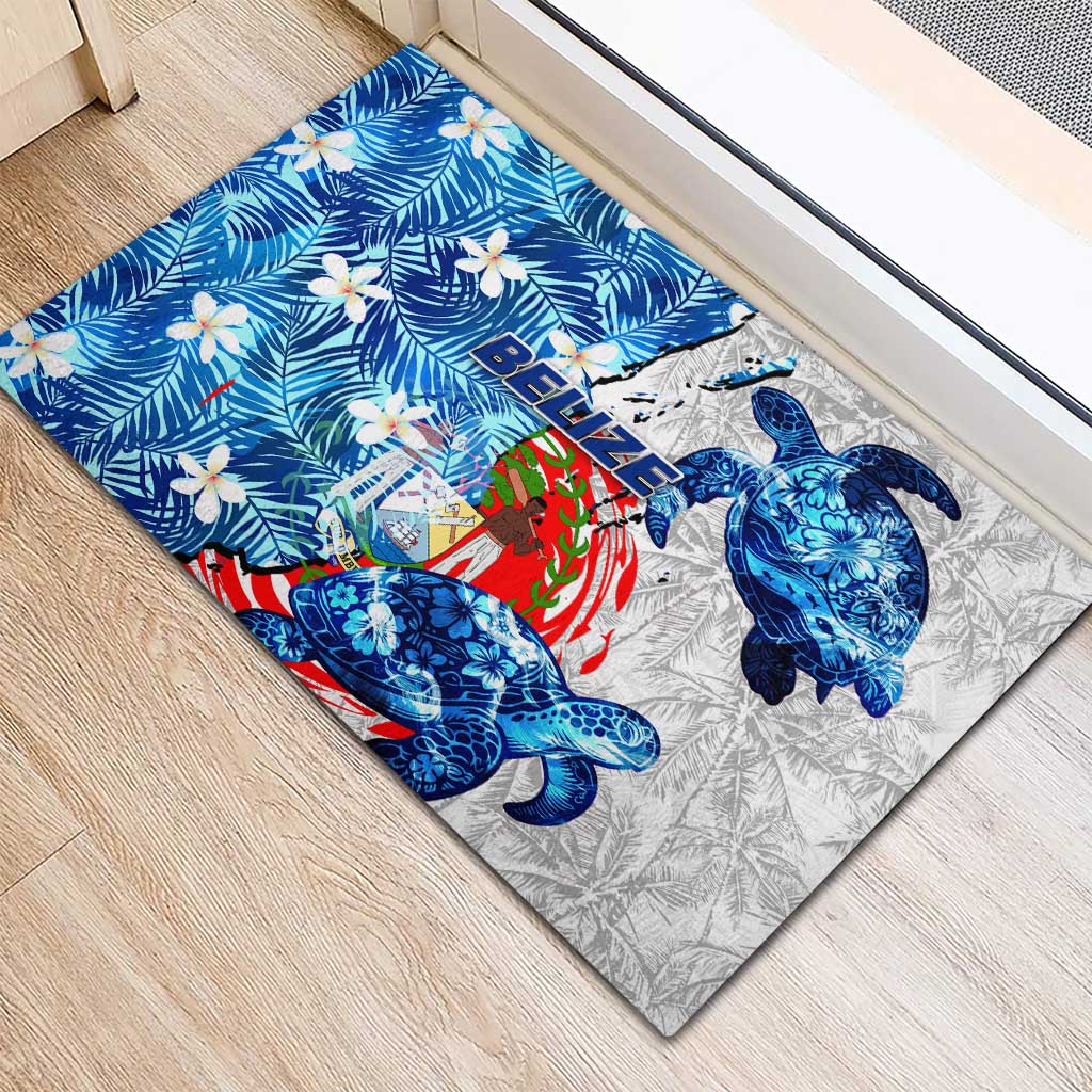 Sea Turtle Belize Rubber Doormat Ocean Soul Tropical Spirit