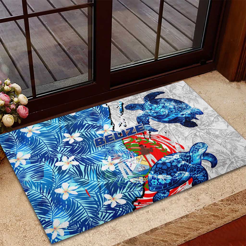 Sea Turtle Belize Rubber Doormat Ocean Soul Tropical Spirit