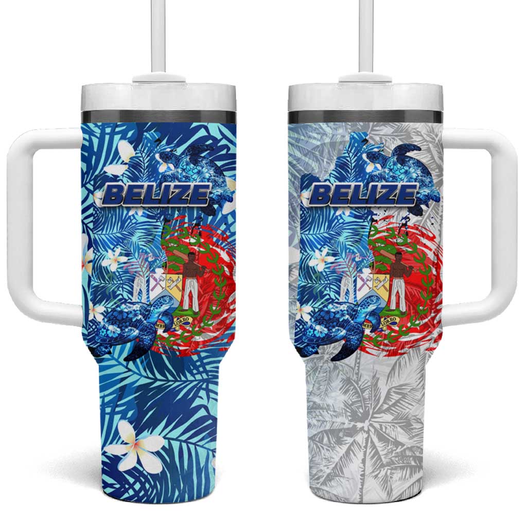 Sea Turtle Belize Tumbler With Handle Ocean Soul Tropical Spirit
