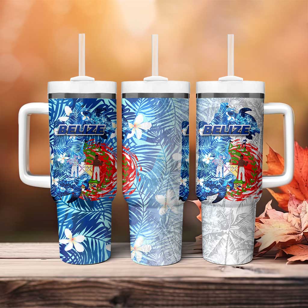 Sea Turtle Belize Tumbler With Handle Ocean Soul Tropical Spirit