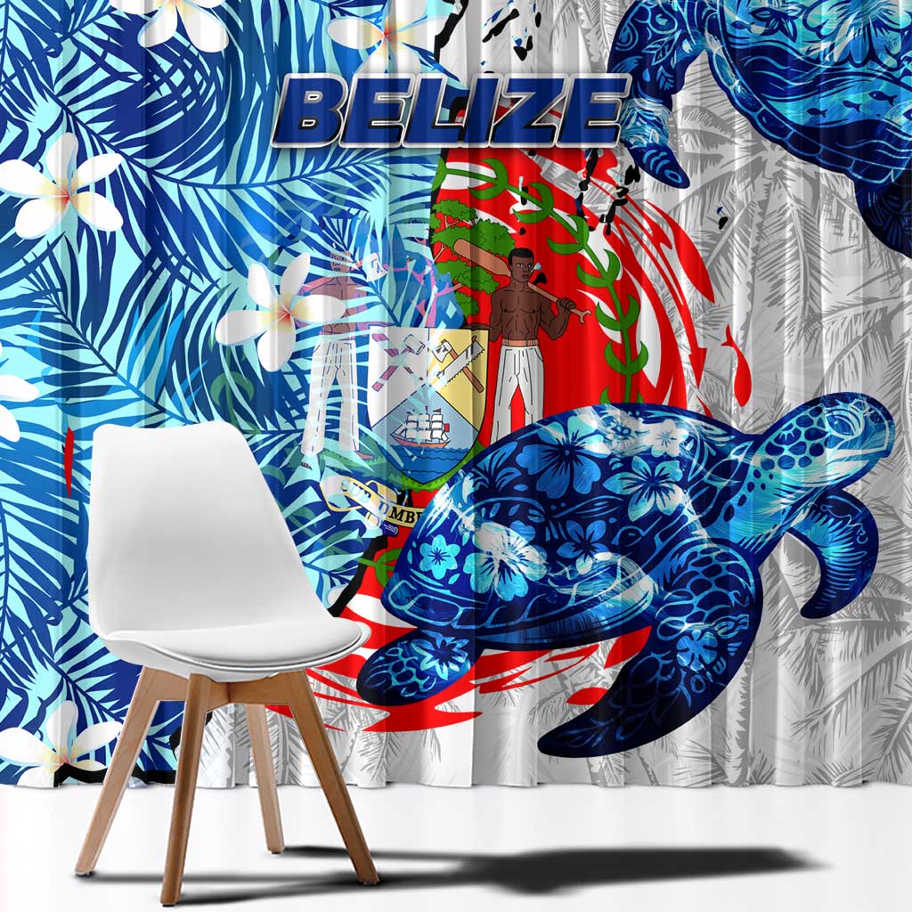 Sea Turtle Belize Window Curtain Ocean Soul Tropical Spirit