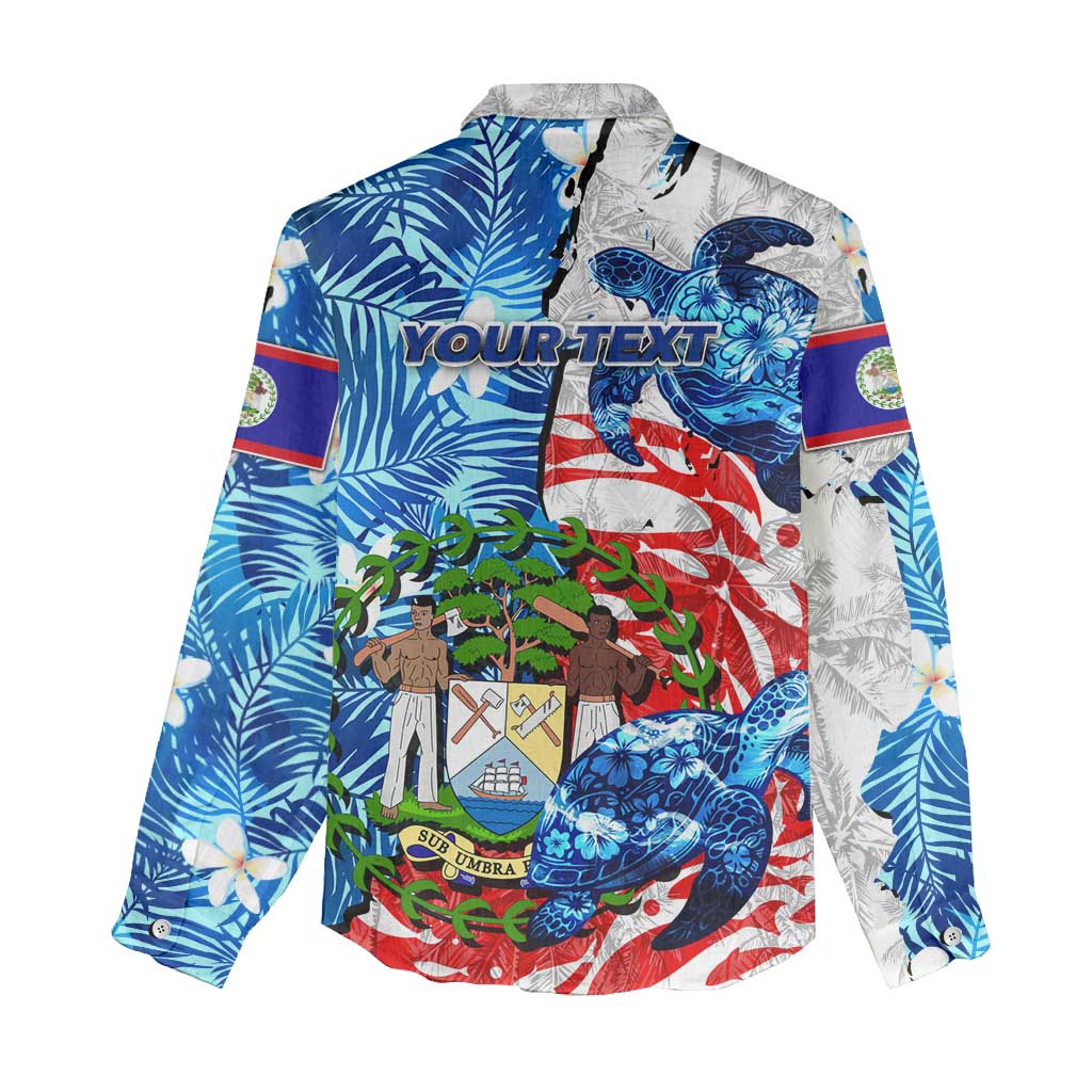 Sea Turtle Belize Women Casual Shirt Ocean Soul Tropical Spirit