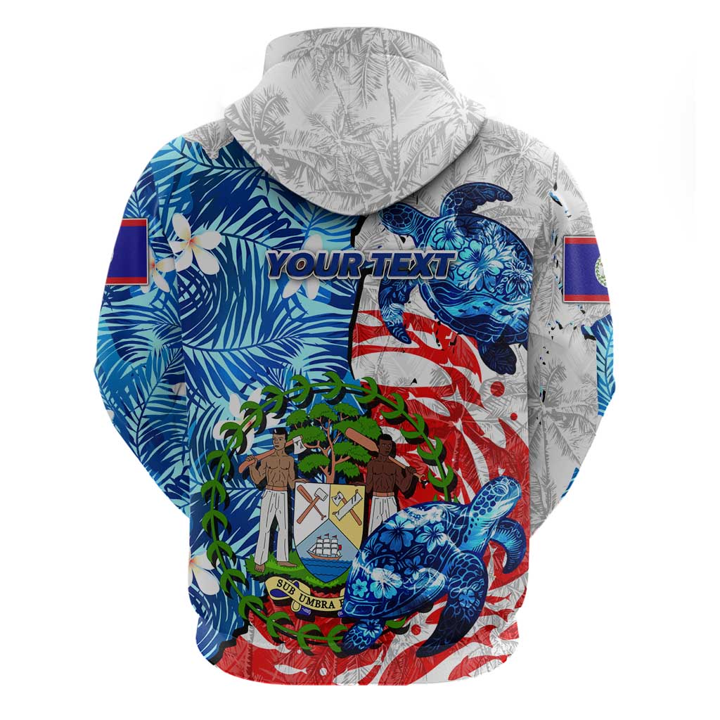 Sea Turtle Belize Zip Hoodie Ocean Soul Tropical Spirit
