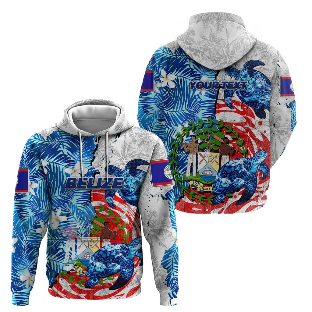 Sea Turtle Belize Zip Hoodie Ocean Soul Tropical Spirit