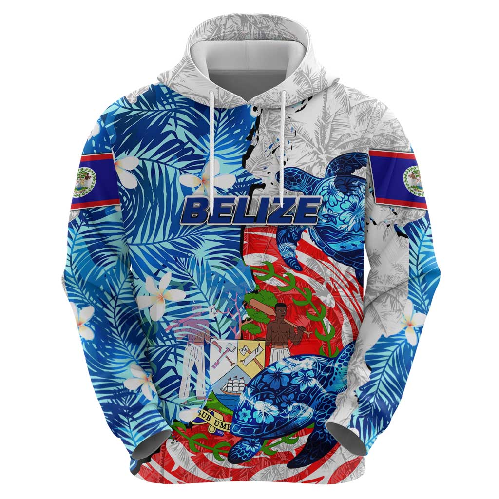 Sea Turtle Belize Zip Hoodie Ocean Soul Tropical Spirit
