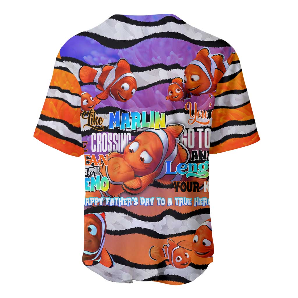 The Ocean Best Dad Baseball Jersey Like Marlin Happy Fathers Day To a True Hero - Wonder Print Shop