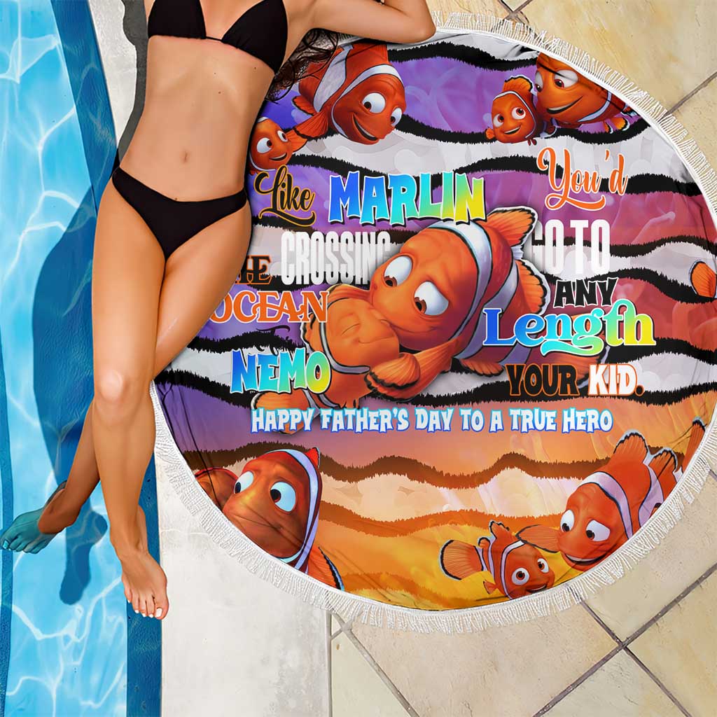 The Ocean Best Dad Beach Blanket Like Marlin Happy Fathers Day To a True Hero - Wonder Print Shop