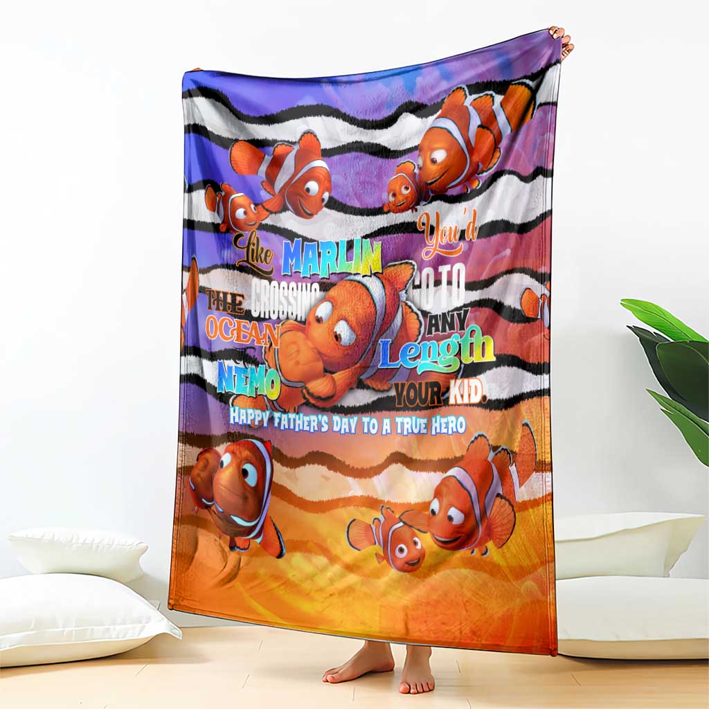 The Ocean Best Dad Blanket Like Marlin Happy Fathers Day To a True Hero - Wonder Print Shop