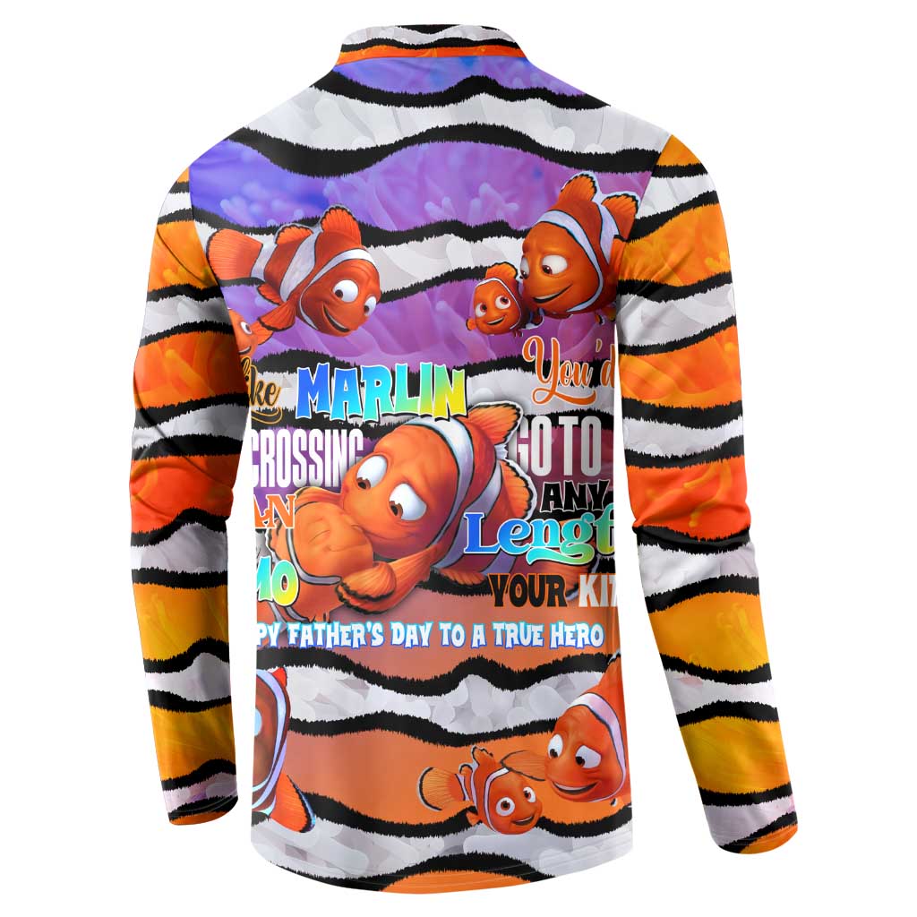 The Ocean Best Dad Button Sweatshirt Like Marlin Happy Fathers Day To a True Hero - Wonder Print Shop