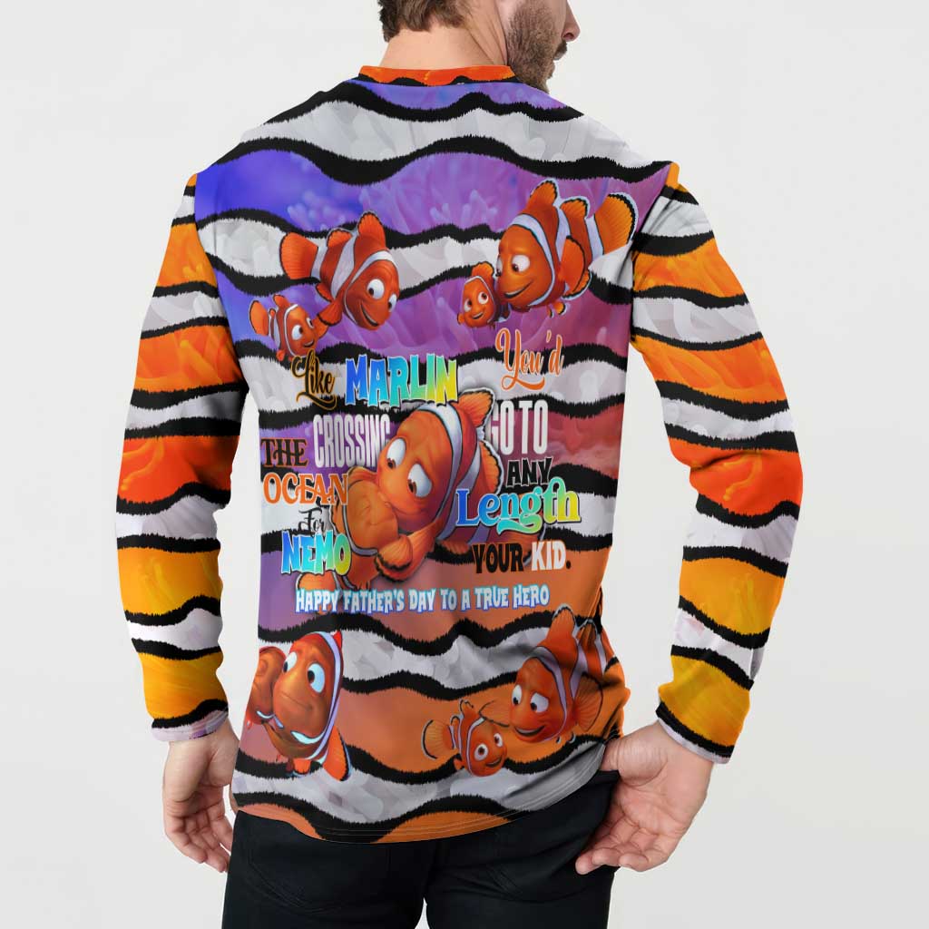 The Ocean Best Dad Button Sweatshirt Like Marlin Happy Fathers Day To a True Hero - Wonder Print Shop