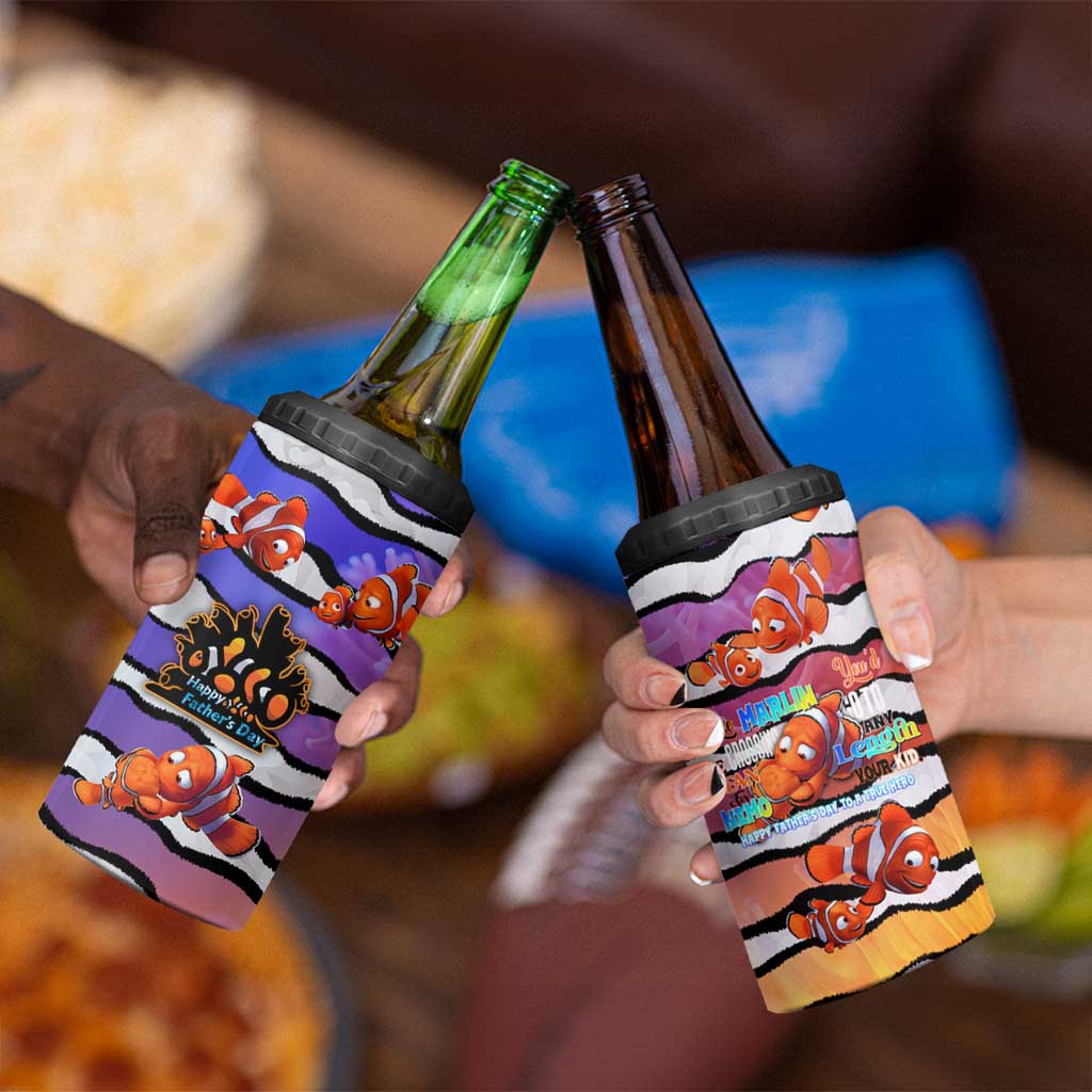 The Ocean Best Dad 4 in 1 Can Cooler Tumbler Like Marlin Happy Fathers Day To a True Hero - Wonder Print Shop