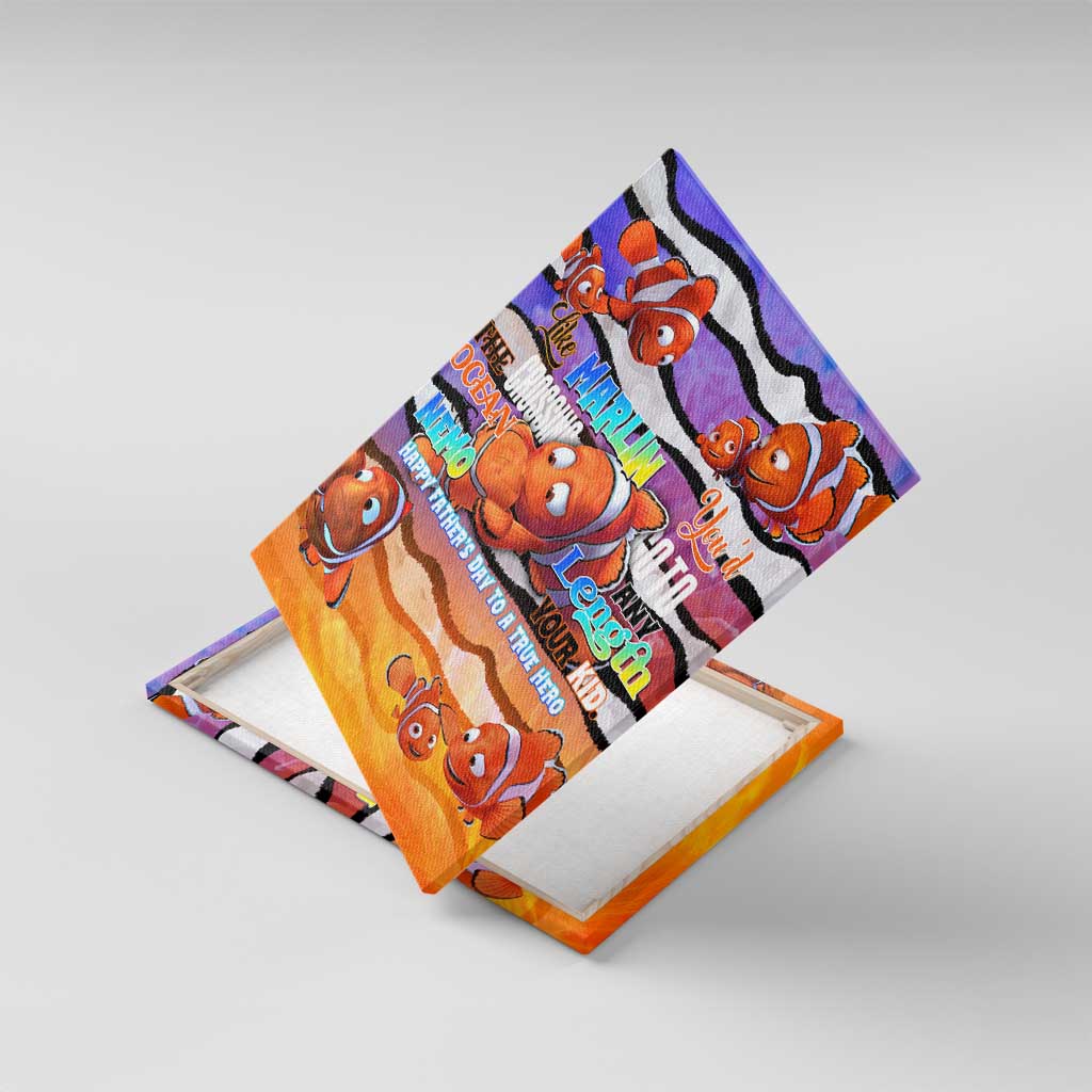 The Ocean Best Dad Canvas Wall Art Like Marlin Happy Fathers Day To a True Hero - Wonder Print Shop