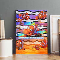 The Ocean Best Dad Canvas Wall Art Like Marlin Happy Fathers Day To a True Hero - Wonder Print Shop
