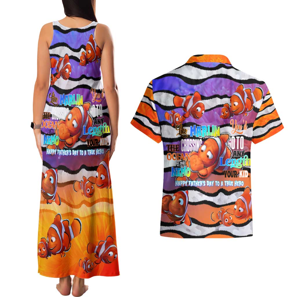 The Ocean Best Dad Couples Matching Tank Maxi Dress and Hawaiian Shirt Like Marlin Happy Fathers Day To a True Hero - Wonder Print Shop