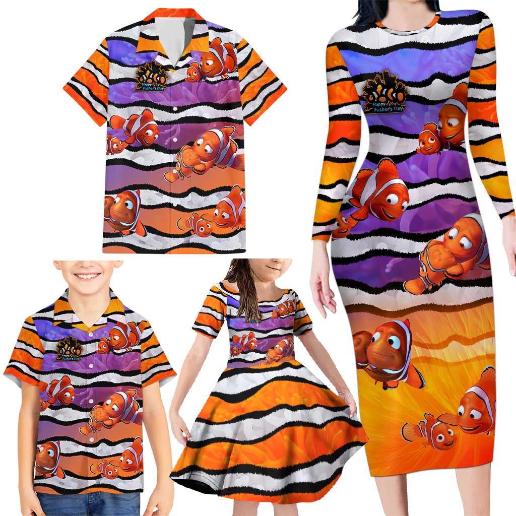 The Ocean Best Dad Family Matching Long Sleeve Bodycon Dress and Hawaiian Shirt Like Marlin Happy Fathers Day To a True Hero - Wonder Print Shop