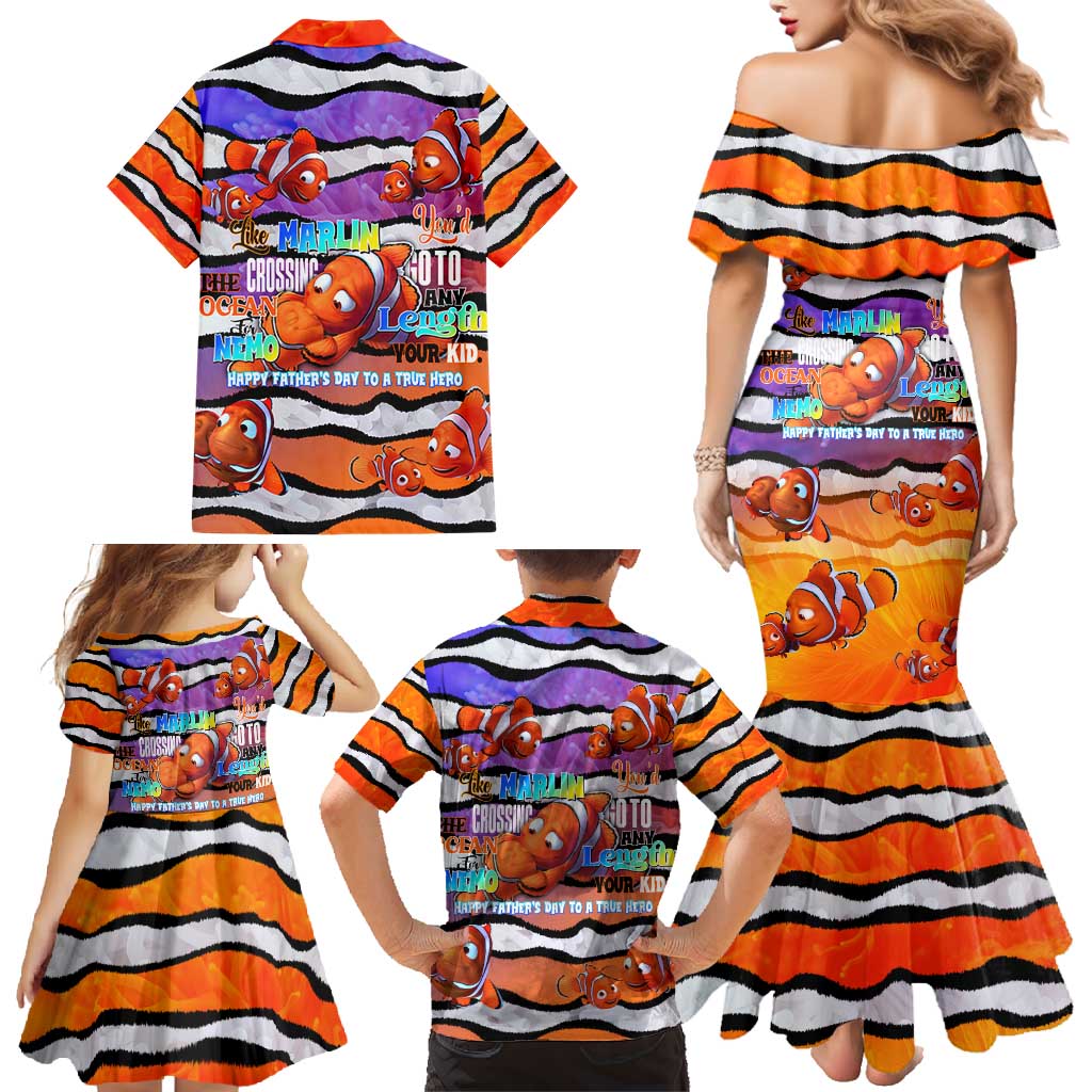 The Ocean Best Dad Family Matching Mermaid Dress and Hawaiian Shirt Like Marlin Happy Fathers Day To a True Hero - Wonder Print Shop