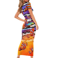 The Ocean Best Dad Family Matching Short Sleeve Bodycon Dress and Hawaiian Shirt Like Marlin Happy Fathers Day To a True Hero - Wonder Print Shop