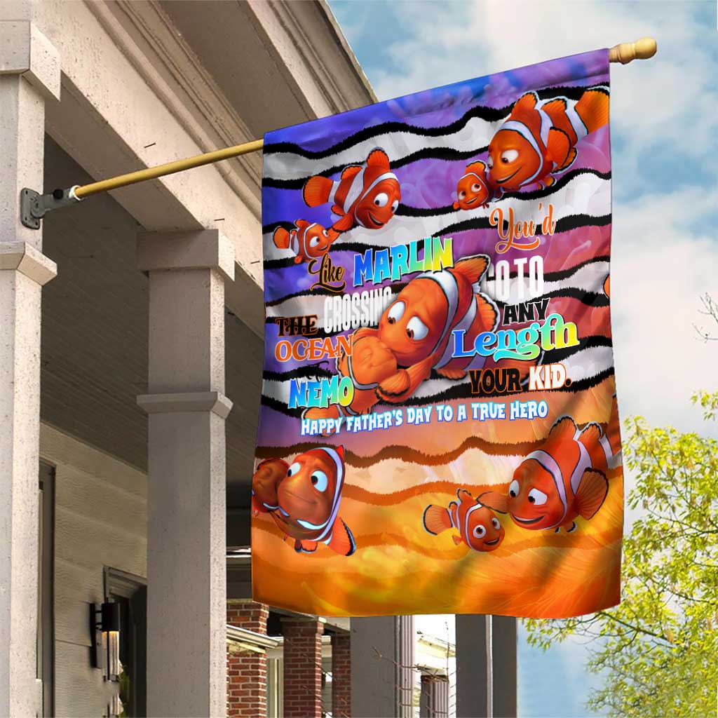 The Ocean Best Dad Garden Flag Like Marlin Happy Fathers Day To a True Hero - Wonder Print Shop