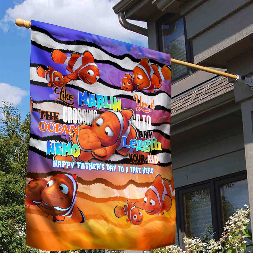The Ocean Best Dad Garden Flag Like Marlin Happy Fathers Day To a True Hero - Wonder Print Shop