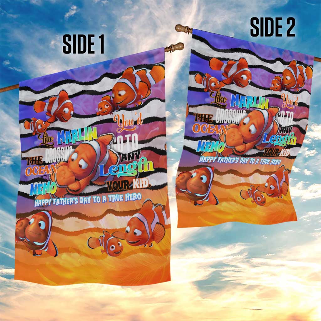 The Ocean Best Dad Garden Flag Like Marlin Happy Fathers Day To a True Hero - Wonder Print Shop