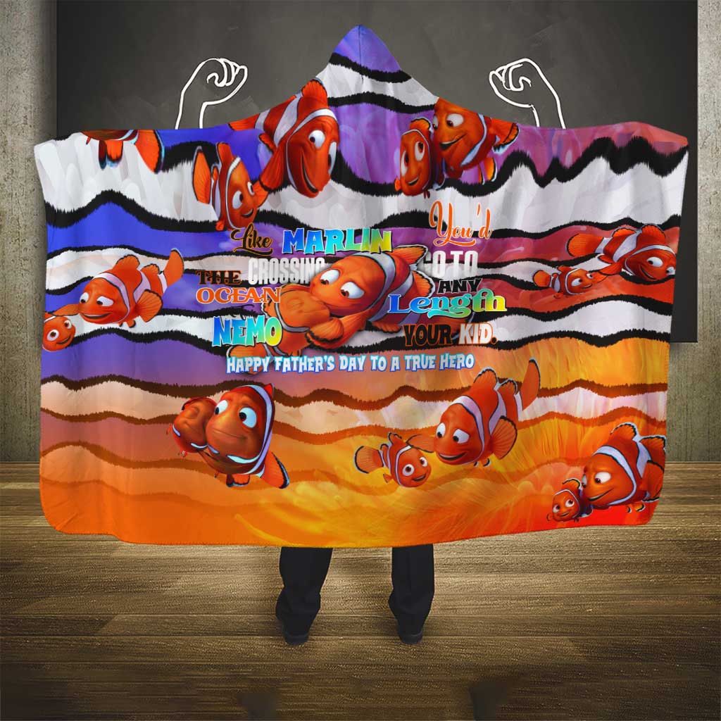 The Ocean Best Dad Hooded Blanket Like Marlin Happy Fathers Day To a True Hero - Wonder Print Shop