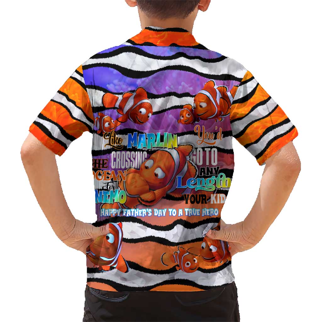The Ocean Best Dad Kid Hawaiian Shirt Like Marlin Happy Fathers Day To a True Hero - Wonder Print Shop