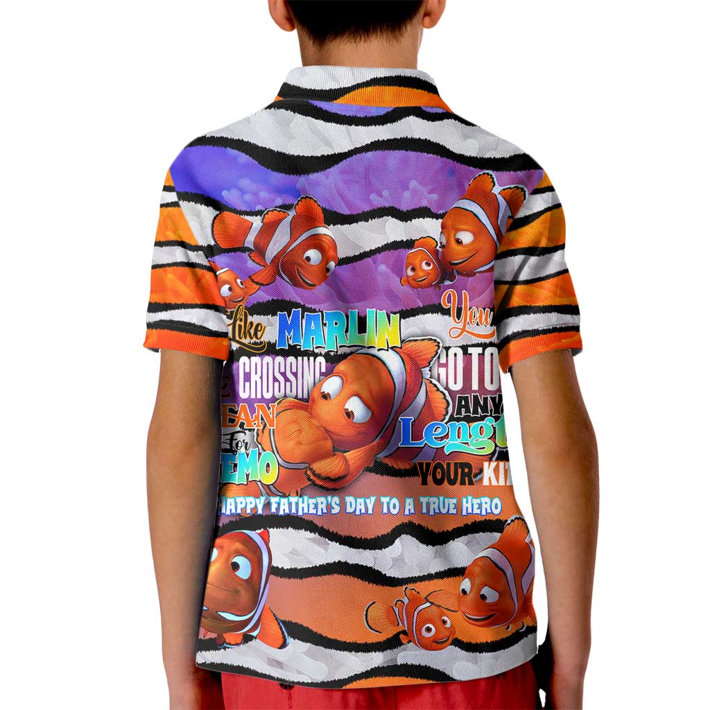 The Ocean Best Dad Kid Polo Shirt Like Marlin Happy Fathers Day To a True Hero - Wonder Print Shop