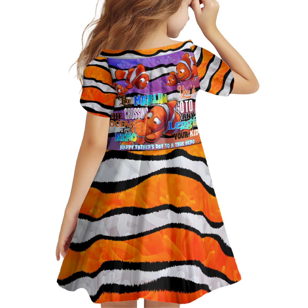 The Ocean Best Dad Kid Short Sleeve Dress Like Marlin Happy Fathers Day To a True Hero - Wonder Print Shop