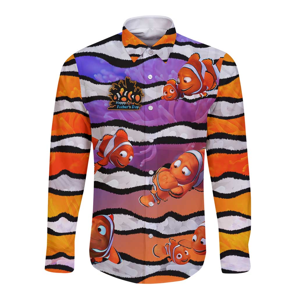 The Ocean Best Dad Long Sleeve Button Shirt Like Marlin Happy Fathers Day To a True Hero - Wonder Print Shop