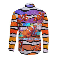 The Ocean Best Dad Long Sleeve Button Shirt Like Marlin Happy Fathers Day To a True Hero - Wonder Print Shop