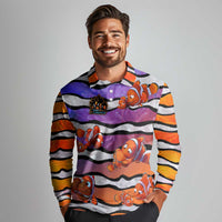 The Ocean Best Dad Long Sleeve Polo Shirt Like Marlin Happy Fathers Day To a True Hero - Wonder Print Shop