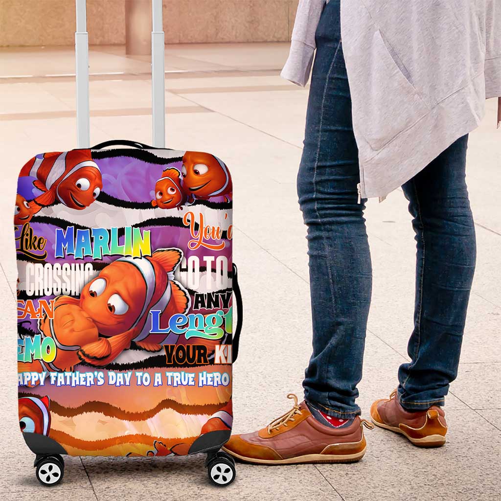 The Ocean Best Dad Luggage Cover Like Marlin Happy Fathers Day To a True Hero - Wonder Print Shop