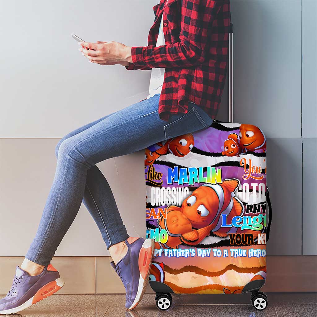 The Ocean Best Dad Luggage Cover Like Marlin Happy Fathers Day To a True Hero - Wonder Print Shop