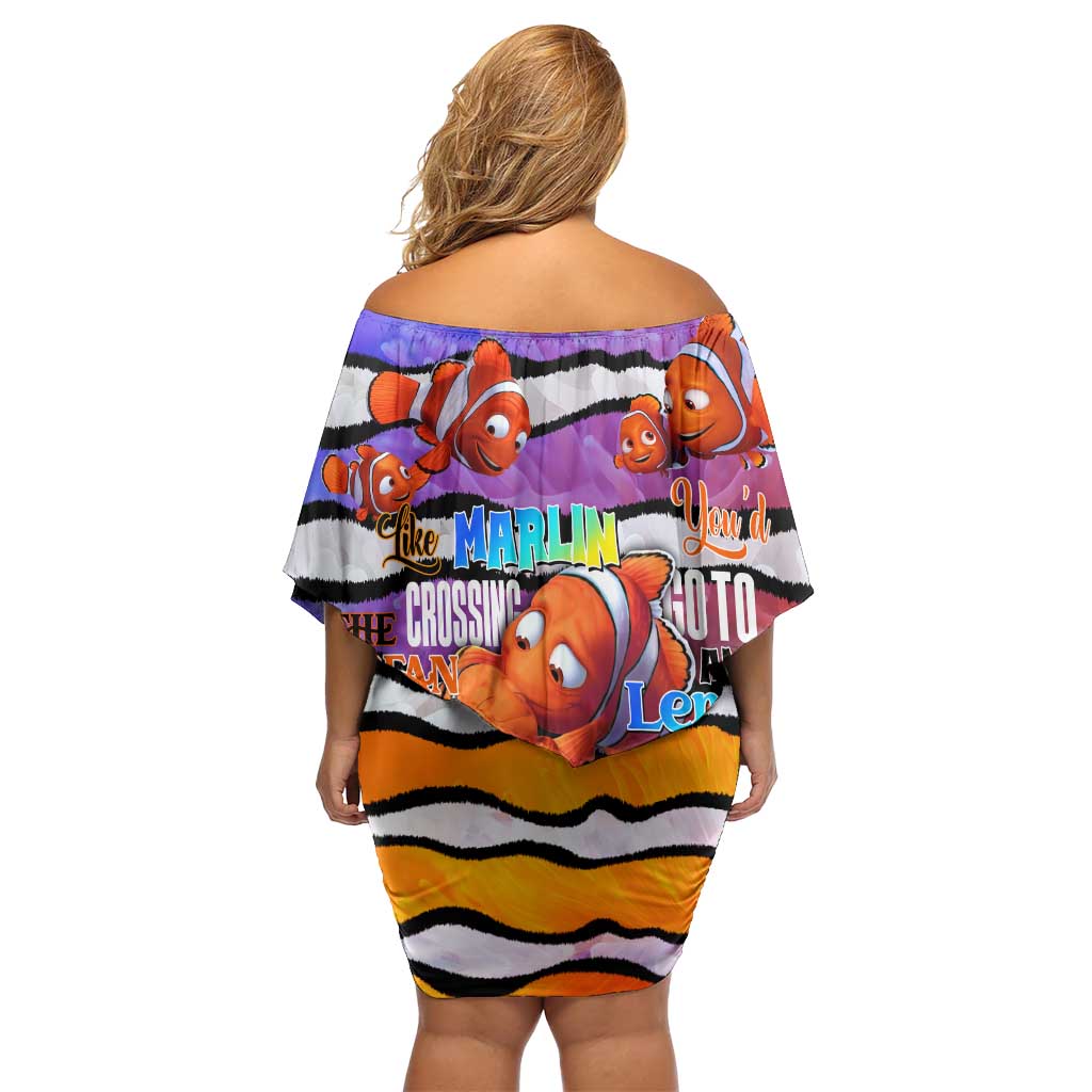 The Ocean Best Dad Off Shoulder Short Dress Like Marlin Happy Fathers Day To a True Hero - Wonder Print Shop