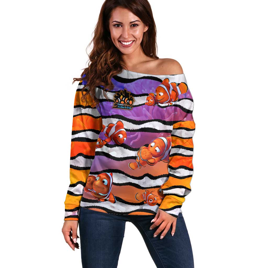 The Ocean Best Dad Off Shoulder Sweater Like Marlin Happy Fathers Day To a True Hero - Wonder Print Shop