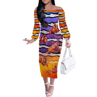 The Ocean Best Dad Off The Shoulder Long Sleeve Dress Like Marlin Happy Fathers Day To a True Hero - Wonder Print Shop