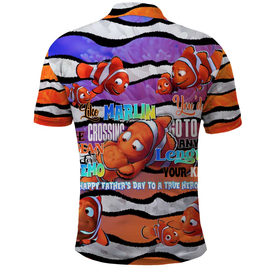 The Ocean Best Dad Polo Shirt Like Marlin Happy Fathers Day To a True Hero - Wonder Print Shop