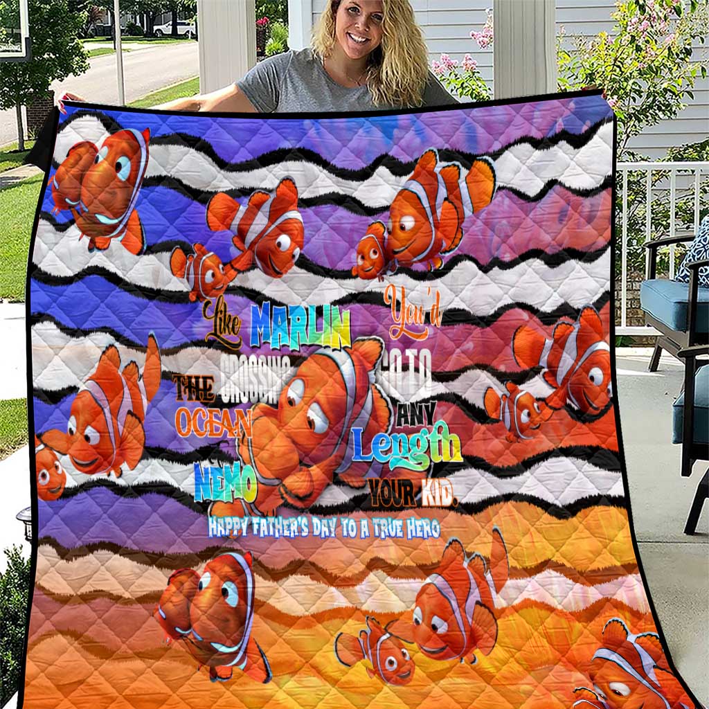 The Ocean Best Dad Quilt Like Marlin Happy Fathers Day To a True Hero - Wonder Print Shop
