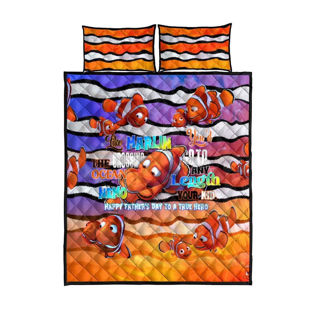 The Ocean Best Dad Quilt Bed Set Like Marlin Happy Fathers Day To a True Hero - Wonder Print Shop