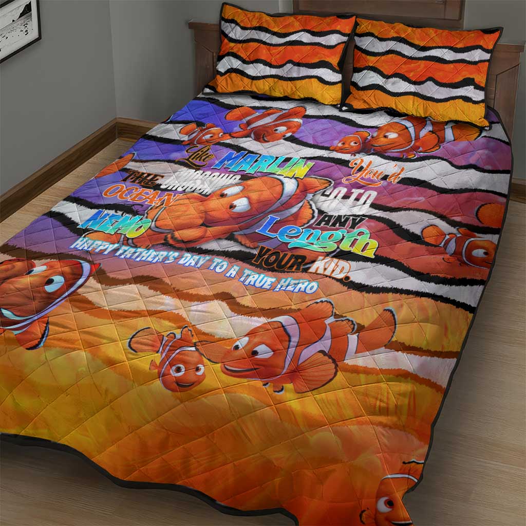 The Ocean Best Dad Quilt Bed Set Like Marlin Happy Fathers Day To a True Hero - Wonder Print Shop