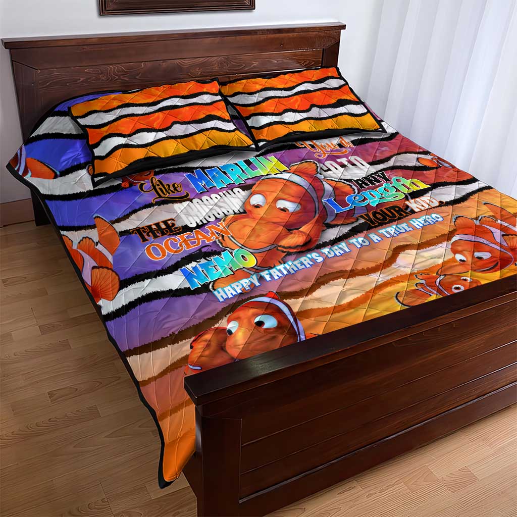 The Ocean Best Dad Quilt Bed Set Like Marlin Happy Fathers Day To a True Hero - Wonder Print Shop