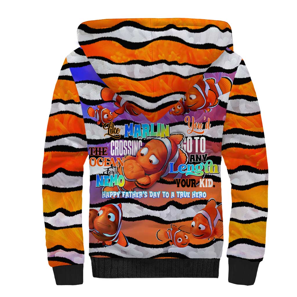 The Ocean Best Dad Sherpa Hoodie Like Marlin Happy Fathers Day To a True Hero - Wonder Print Shop