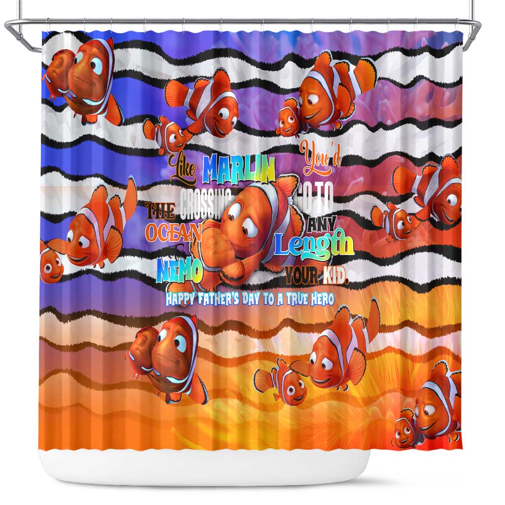 The Ocean Best Dad Shower Curtain Like Marlin Happy Fathers Day To a True Hero - Wonder Print Shop