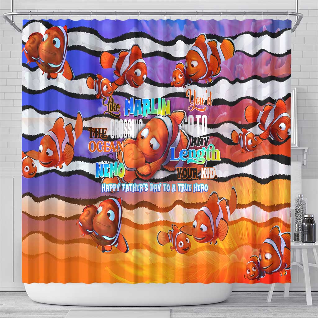 The Ocean Best Dad Shower Curtain Like Marlin Happy Fathers Day To a True Hero - Wonder Print Shop