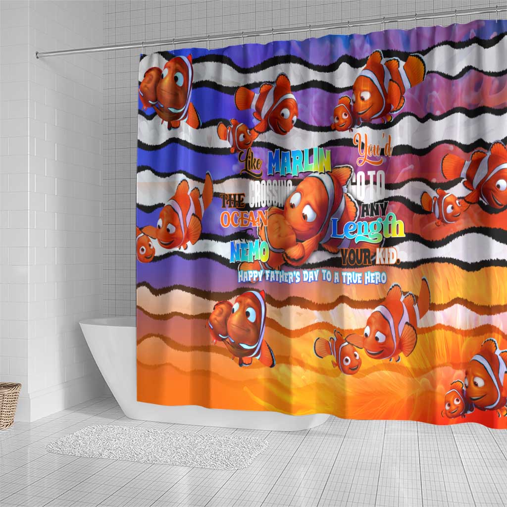 The Ocean Best Dad Shower Curtain Like Marlin Happy Fathers Day To a True Hero - Wonder Print Shop