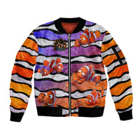 The Ocean Best Dad Sleeve Zip Bomber Jacket Like Marlin Happy Fathers Day To a True Hero - Wonder Print Shop