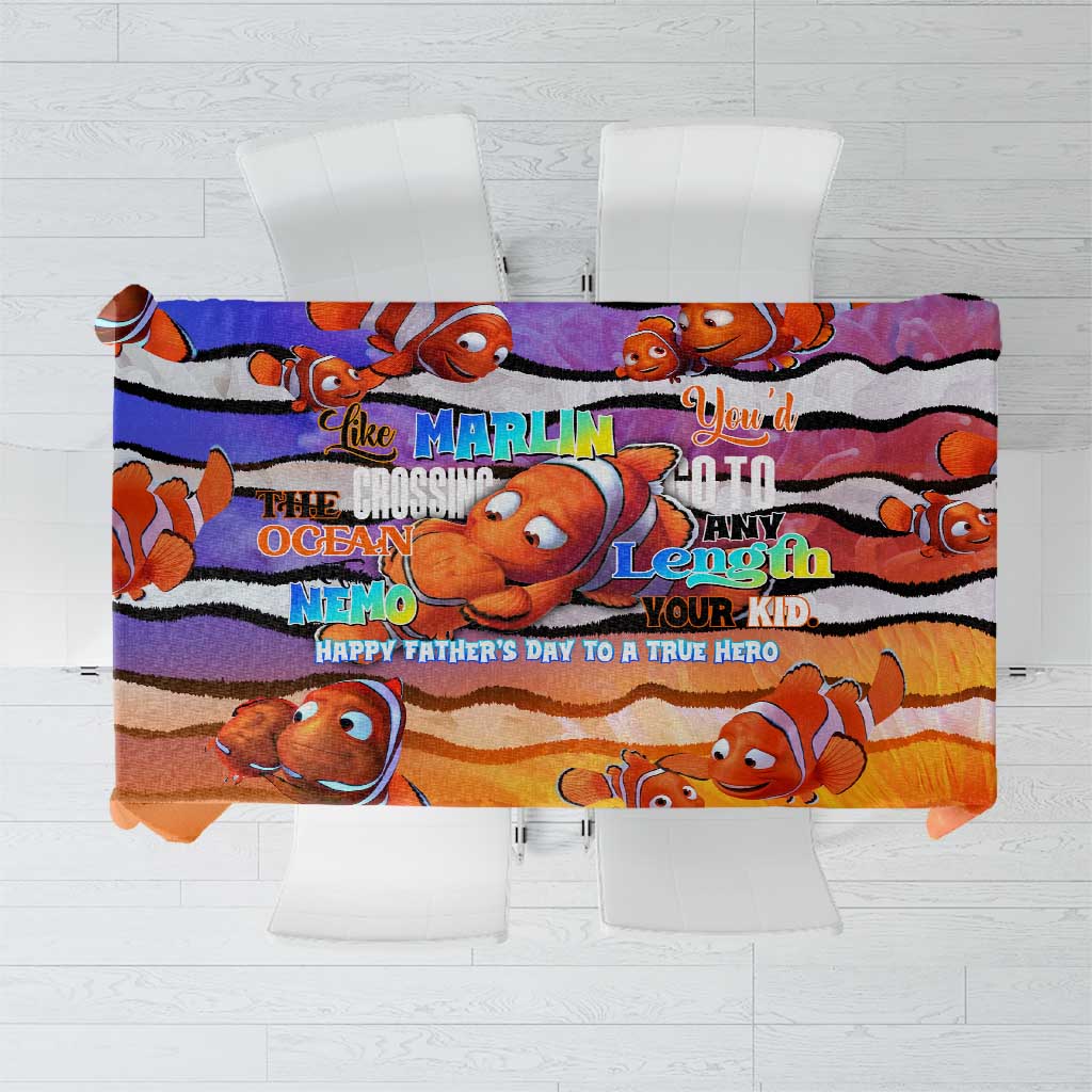 The Ocean Best Dad Tablecloth Like Marlin Happy Fathers Day To a True Hero - Wonder Print Shop