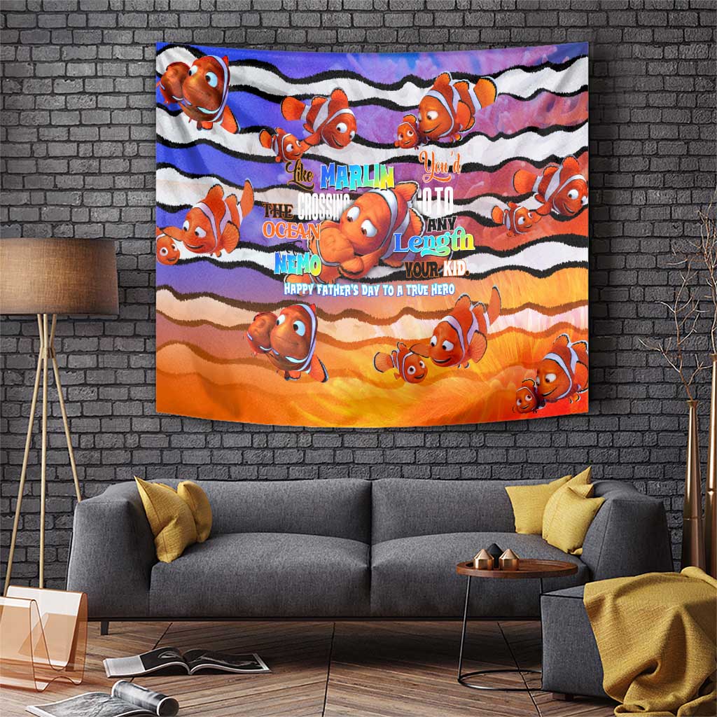 The Ocean Best Dad Tapestry Like Marlin Happy Fathers Day To a True Hero - Wonder Print Shop